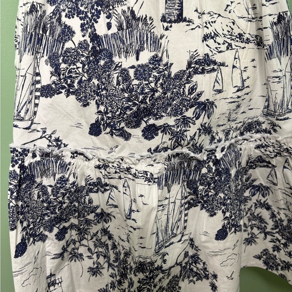 Vineyard Vines Navy and White Scenic Midi Dress - Picture 4 of 11